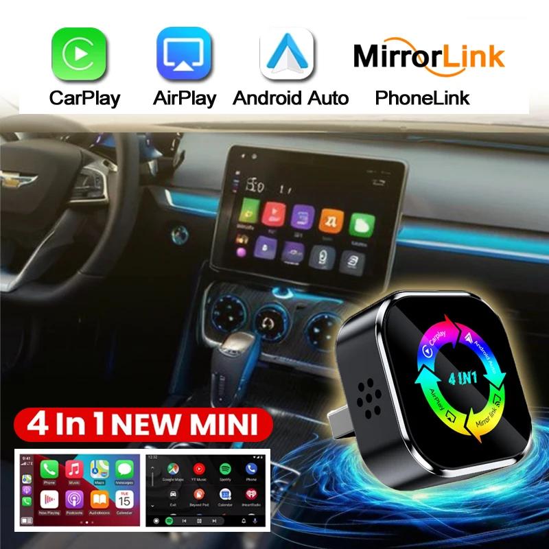 Cutie AI 4 în 1 Wireless Carplay Airplay Pentru IPhone, Mirroring Smartfon și Android Auto Pentru Telefon Android Pentru Ecranul Sistemului Original al Mașinii