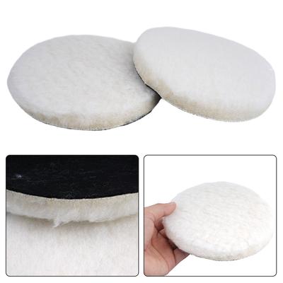 2pcs 5/6/7 Inch Wool Buffing Polishing Pads Foam Washable For Automotive Marine Coatings Buffing Abrasive Sand Scratches Tools