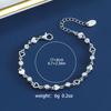 925 Silver Heart Shaped Bracelet For Women Sweet Girl Retro Korean Love Heart Zircon Charm Bracelets Party Jewelry Gift