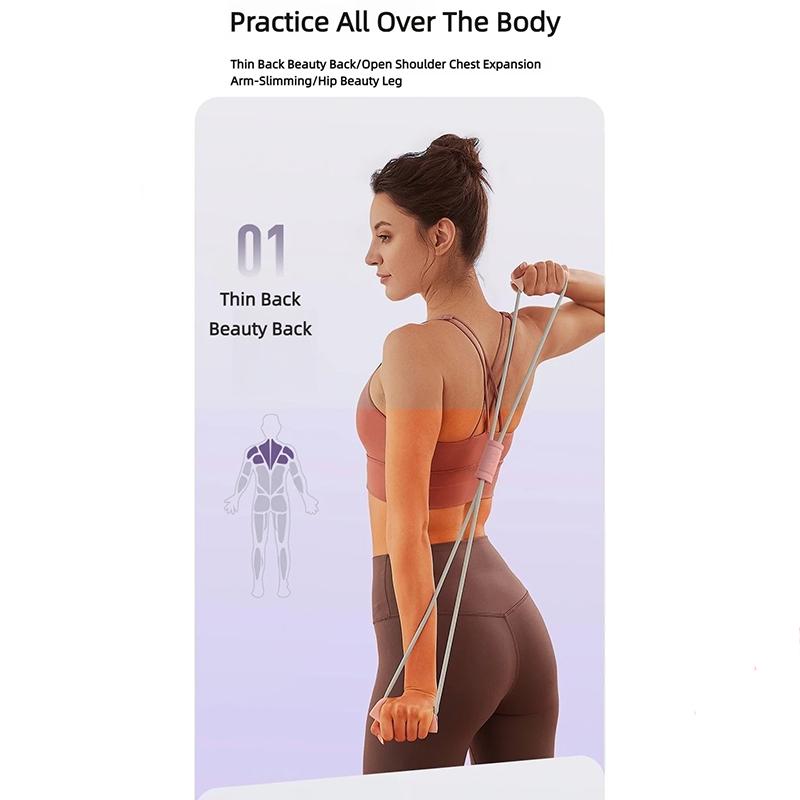 Tensioner Yoga Bands Exercise Stretch Itness Equipment Figure Elastic Pull Rope for Slimming Multi-Function Straps Band