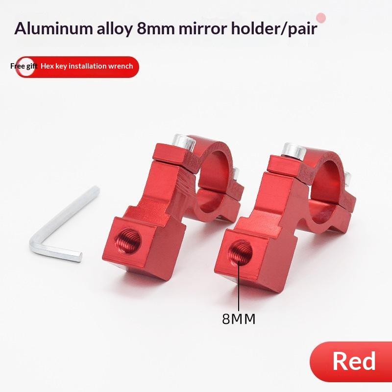 2Pcs Motorcycle Mirror Mount Aluminum Alloy Universal Bracket 8/10Mm Handlebar Rearview Holder For Cycling Commuting Riding