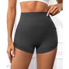 Women's Fashion Solid Color Wrinkled Hip Lifting Yoga Shorts Quick Drying Breathable Sports Fitness Tight High Waist Three Part Yoga Shorts