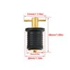 4Pcs Brass&Rubber Boats Twist Type T-Handle Drain Plugs for 1-Inch 25mm Diameter Drain Hole Marine Dinghy Yacht Boat Accessories