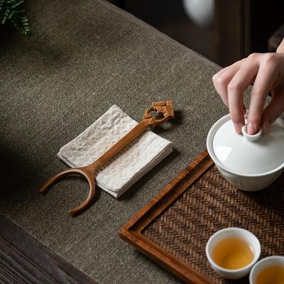 Fourchettes à thé en bambou japonais Portables Résistantes à la chaleur Outils à thé Kung Fu Théière Tasse Anti-brûlure Fourchette Salon de thé Accessoires de thé Nouveau