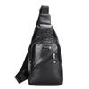 Large Capacity Travel Messenger Bag Men's Business PU Leather Chest Bag Fashion Joker Shoulder Bag