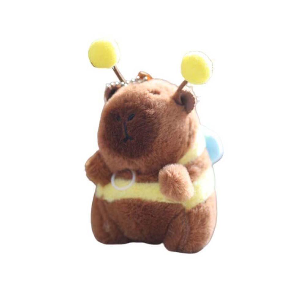 PP Cotton Capybara Key Ring Animal Turtle Bee Wing Flutter Doll Plush Bee Turtle Pendant  Daily