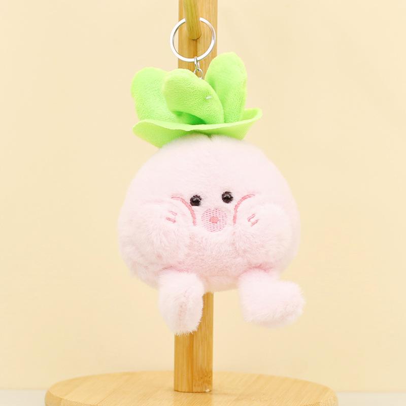 

Sweet Plush Cabbage Keychain Huggable Short Plush Stuffed Doll For Decorations Bag розовый