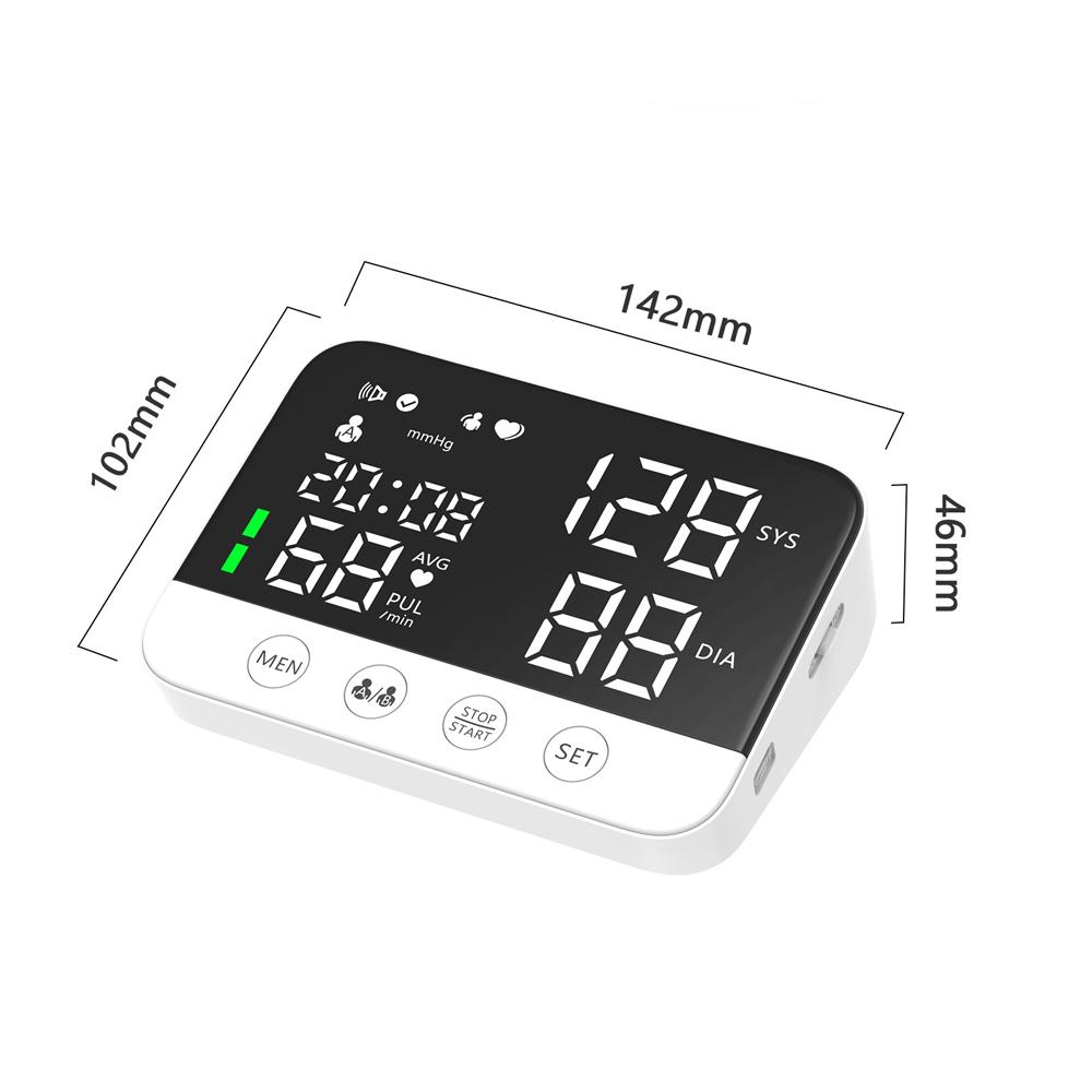 Portable Sphygmomanometer LED Screen Digital Wrist Blood Pressure Monitor Heart Rate Pulse Meter Measure Household Use