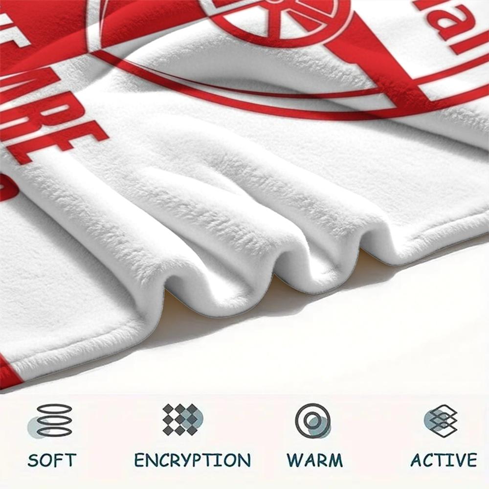 1PC Custom Name Arsenal Patterned Flannel Blanket Suitable For All Seasons for Home Decor Warmth and Comfort Gifts Holiday Present