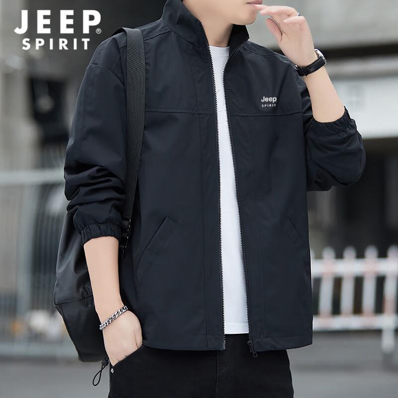 JEEP SPIRIT Men's Stand-Collar Casual Jacket