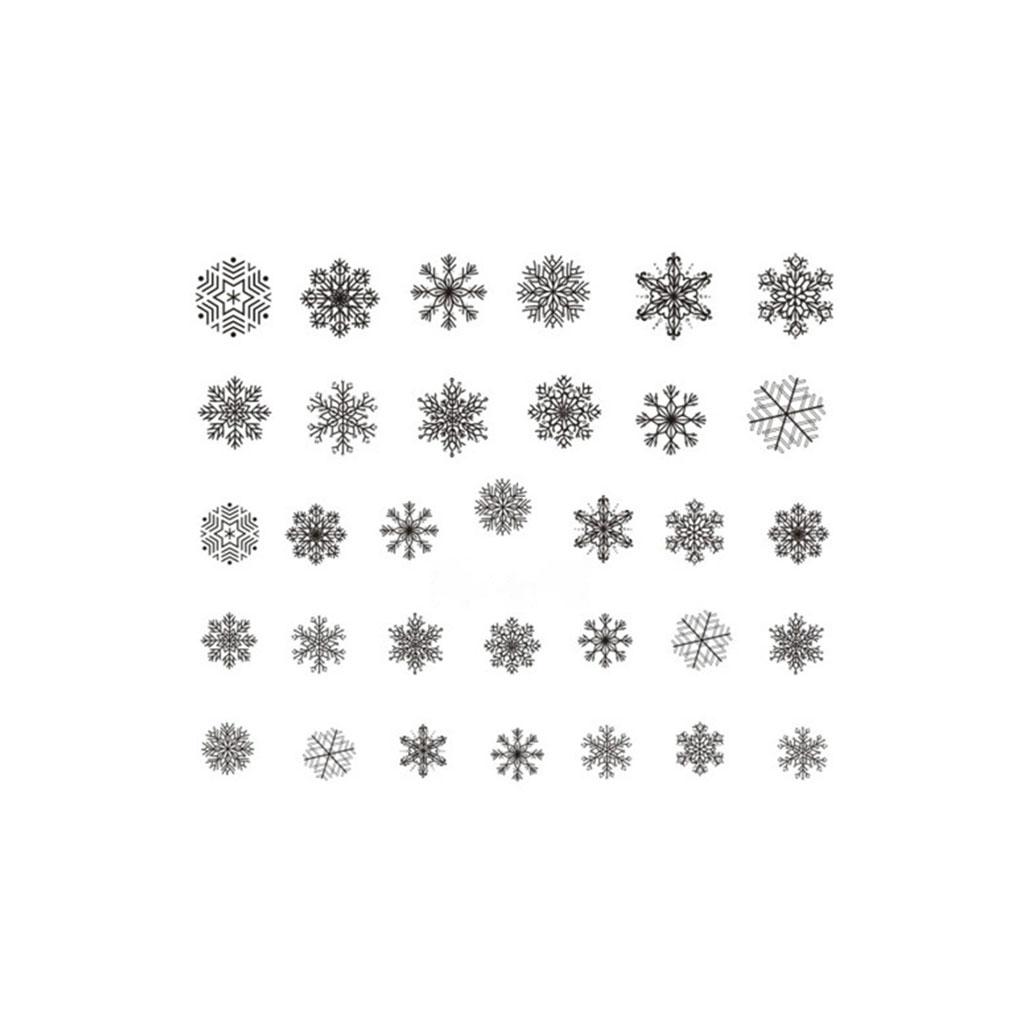 Weihnachten Schneeflocken Aufkleber Blumenwickel Kunst Abziehbilder Tattoos Party Maniküre Werkzeug