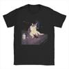 Zigarette Kätzchen Lustige Rauchende Katze Meme Dummer Hirnfraß Sommer T-Shirt Baumwolle Hipster T-Shirt für Lässiges Lockeres Oberteil T-Shirt Unisex