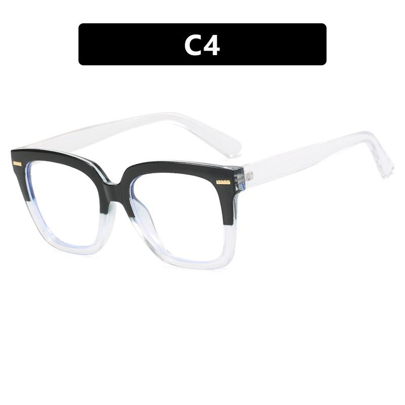 New Rainbow Candy Colored Square Oversized Photochromic Reading Glasses Women Anti Blue Ray Hyperopia Prescription Eyewear