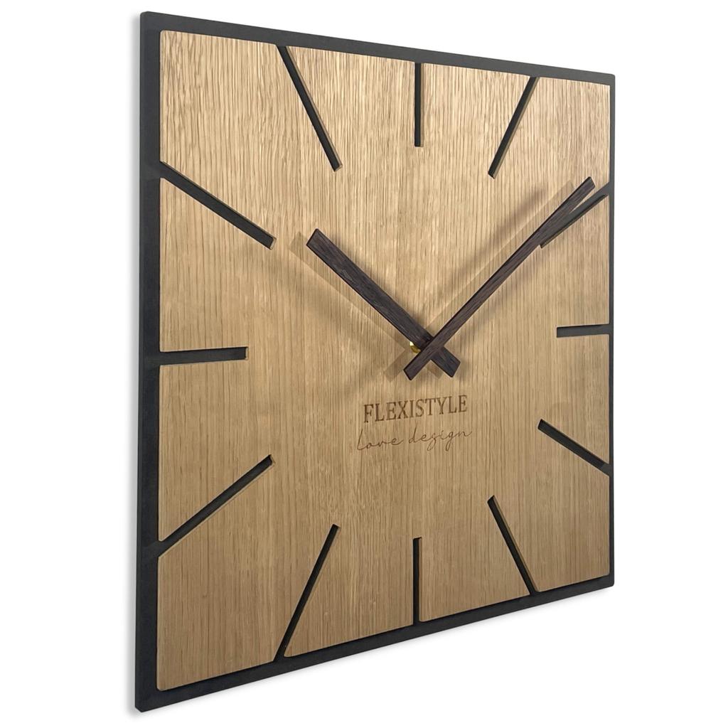 Large Wall Clock Exact Oak 50cm