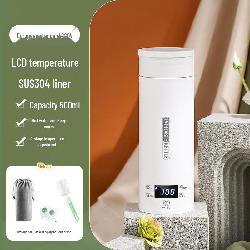 Portable 110V Electric Travel Kettle with Constant Temperature for US/UK/EU - Perfect for Business Trips & Hotels