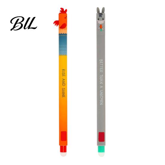 Kid-friendly Pen Farm Animal Erasable Gel Pens for Kids Cute Cartoon Cow Turkey Donkey Child Safe Pig Design Smooth Writing Easy Erase Fun School