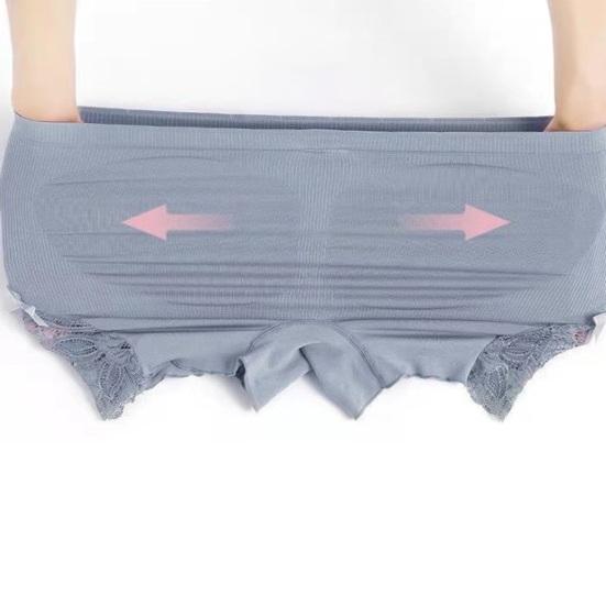 Sicherheitsshorts Hohe Taille Nahtlose Sicherheitshose Slim Fit Hüftlift Atmungsaktiv Dehnbar Spitzendetail Damen Unterteilshorts