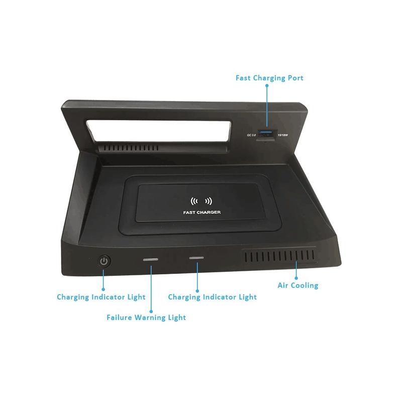 Car Wireless Charger For Volkswagen Tiguan MK2 2017-2022 Mobile Charging Fast Charge Phone Holder Interior Accessories Trim