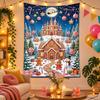 Weihnachtsthema Wandteppich, Xmas Wandbehang, Feiertags-Heim Schlafzimmer Dekoration