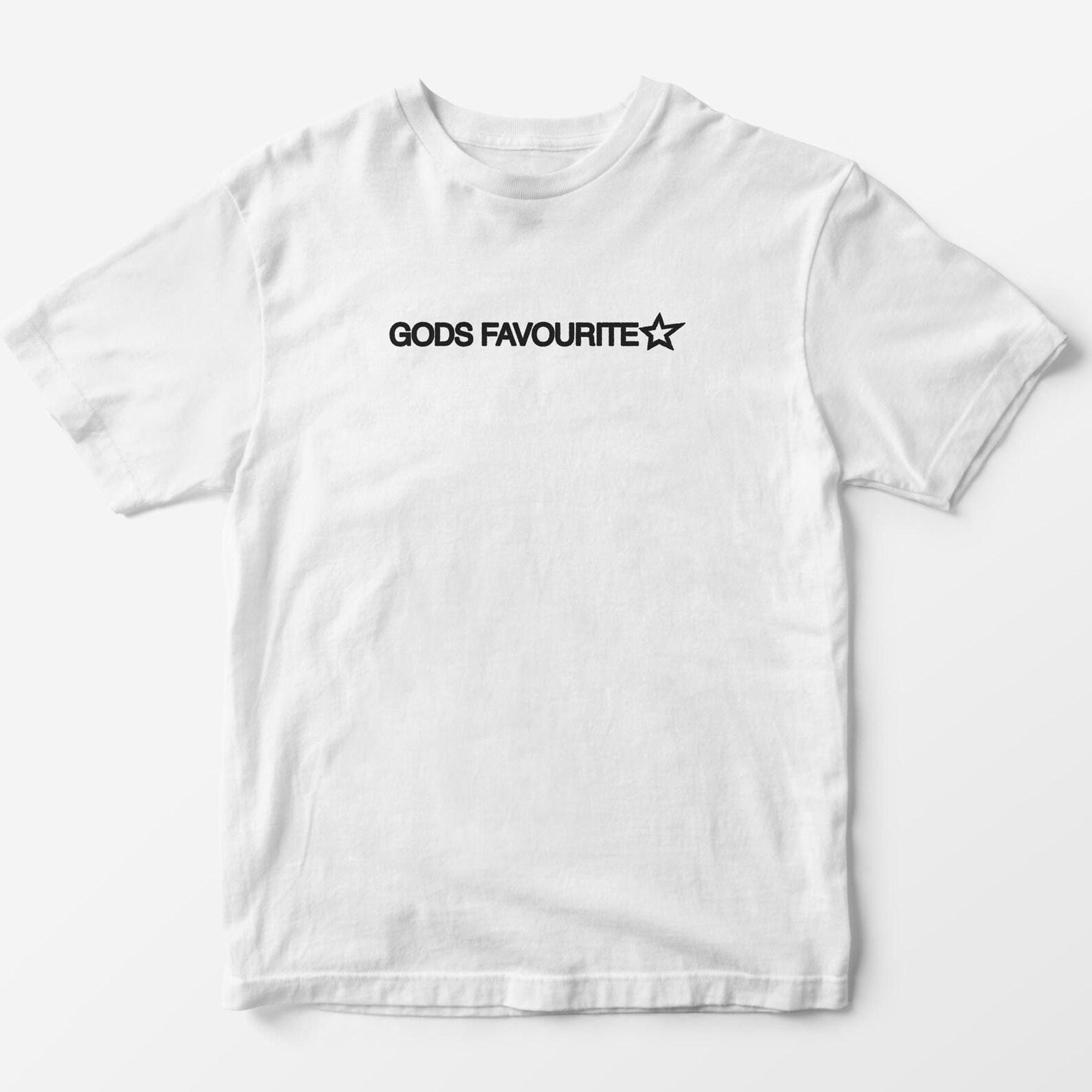 Gods Favourite Graphic Tee - Y2K Slogan Unisex T-Shirt L