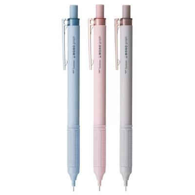 Tombow 0.5mm Monograph Lite Mechanical Pencil Set - Grayish Blue, Pink, Brown - 3 Pack