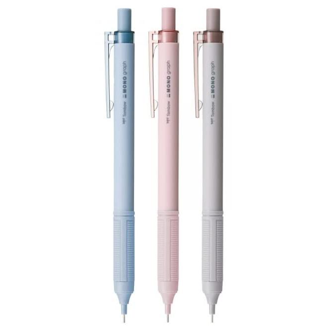 

Tombow 0.5mm Monograph Lite Mechanical Pencil Set - Grayish Blue, Pink, Brown - 3 Pack