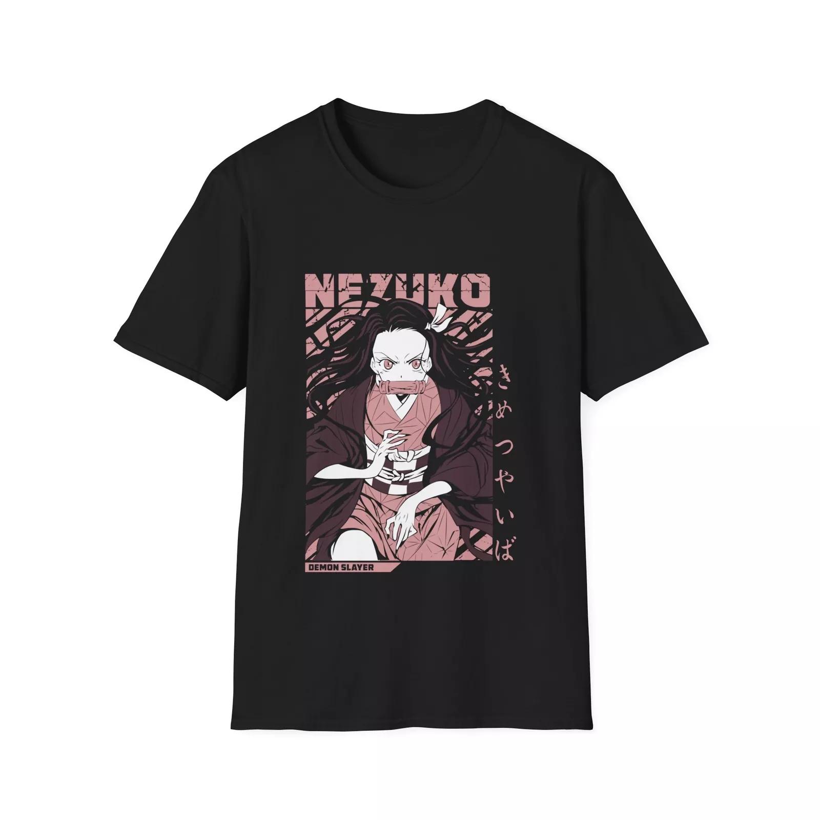 

Nezuko Demon Killer T-Shirt Anime T-Shirt Japanese Manga Shirt Summer New Retro Fashion Men s and Women s Streetwear 4XL