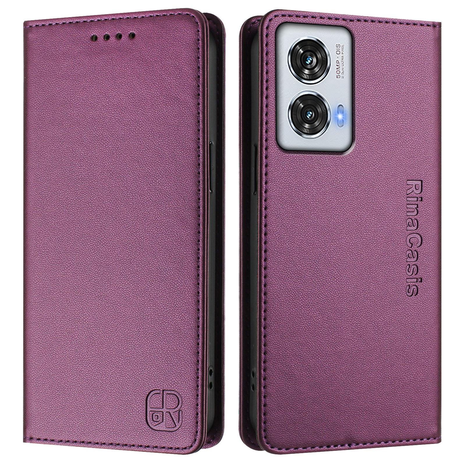 

Для Motorola Edge 50 Fusion 5G Кожаный чехол RINACASIS RC01 Чехол для телефона с RFID-блокировкой Кошелек-подставка Mint Green