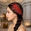 Sparkling Wedding Headband Leaf Design Wedding Hair Accessories  Banquet Event