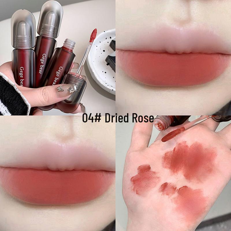 Gege Bear Dusk Velvety Lip Mist: Matte Lip Mud for Autumn/Winter - Richly Pigmented Lip Glaze for Women. 3.2g