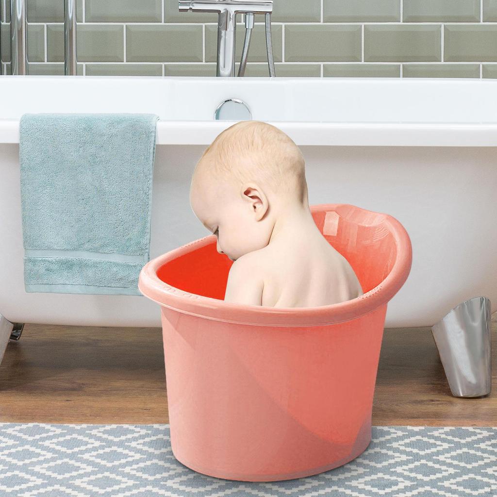 Baby Shower Bucket Tub Bathing Seat Non Slip Bottom Infant Bathtub Bath for