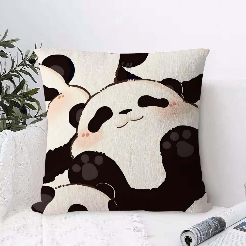 Cushion Cover Anti-dustmite Pillowcase Invisible Zipper Silky Short Plush Sofa Cushion Cover Weird Expression Doodle