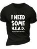 Men's Clothing Slogan Printed Black Tshirt, Graphic Tee, Summer Tops, Shirt, Unisex Casual Crew Neck Tshirt, Plus Size Men'