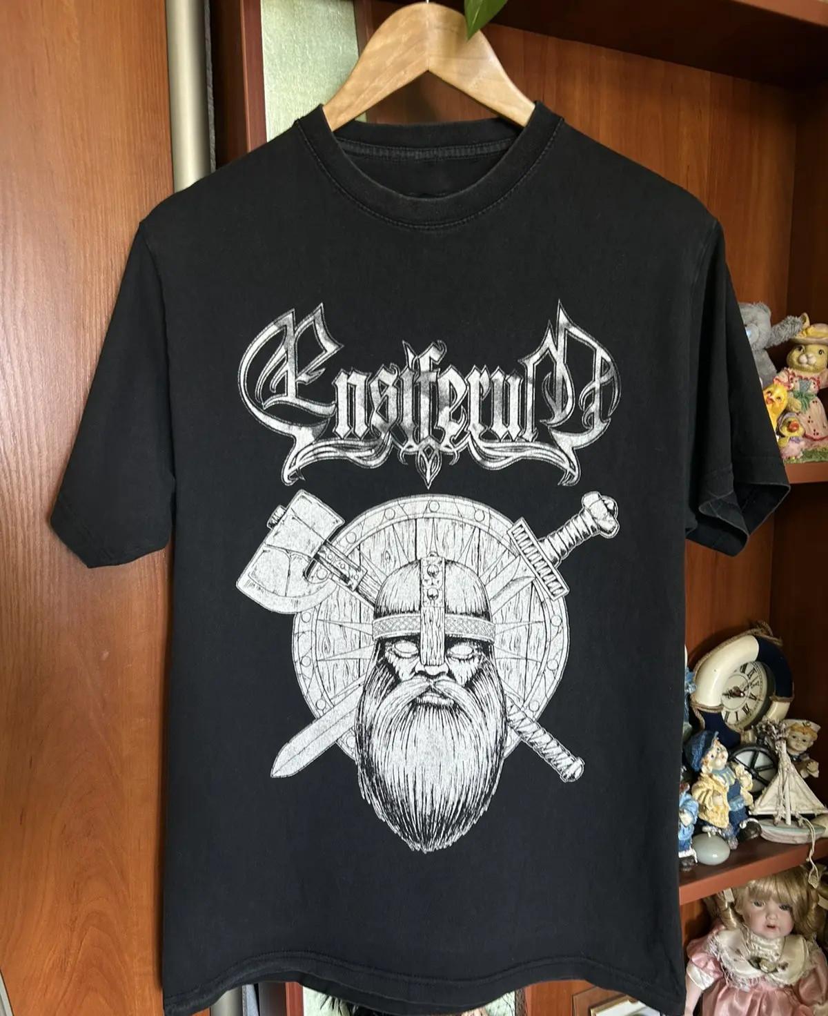NEW Ensiferum Band Gift For Fans Short Sleeve Cotton Black T Shirt S-5XL CM633 L