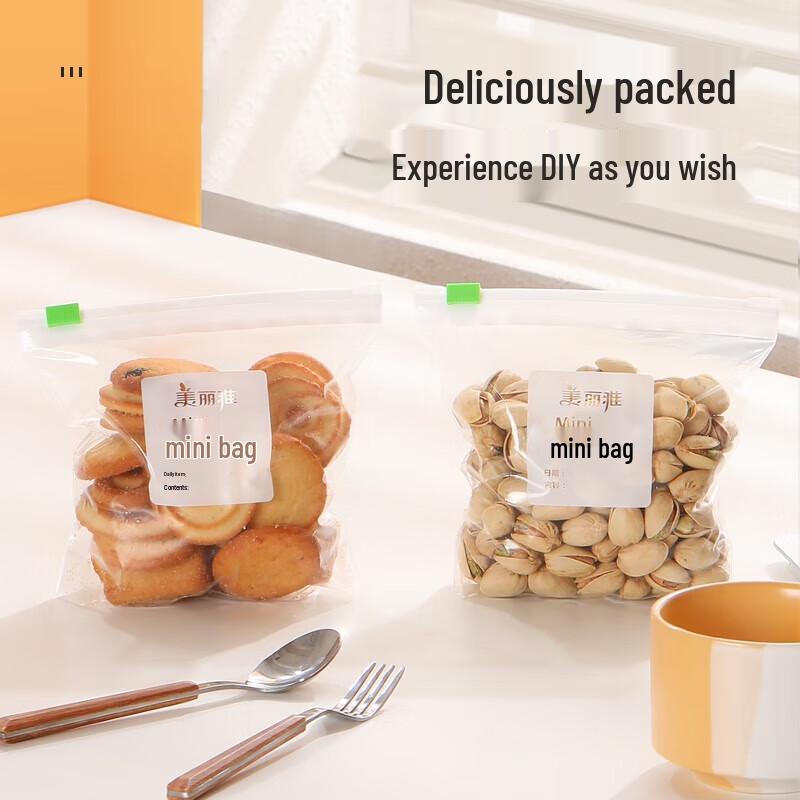 Meiliya Kleine Verdickte Ziplock-Lebensmittelaufbewahrungsbeutel