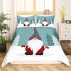 Xmas Duvet Scandinavian Christmas Santa Gnomes Comforter Cover Snowing Santa Claus Bedding Sets Romantic Candlelight Quilt Cover