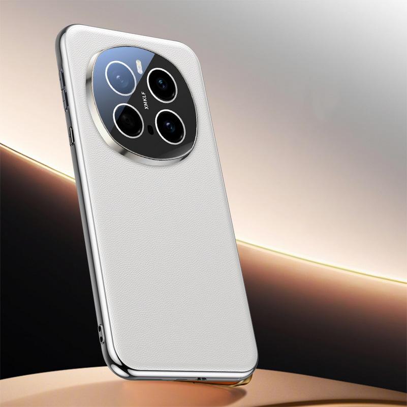 Delicate Skin Texture Plain Leather Lens Fully Wrapped Case For Honor Magic 7 Pro Magic7 Protection Cover