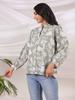 Sage Green Printed Office Shirt