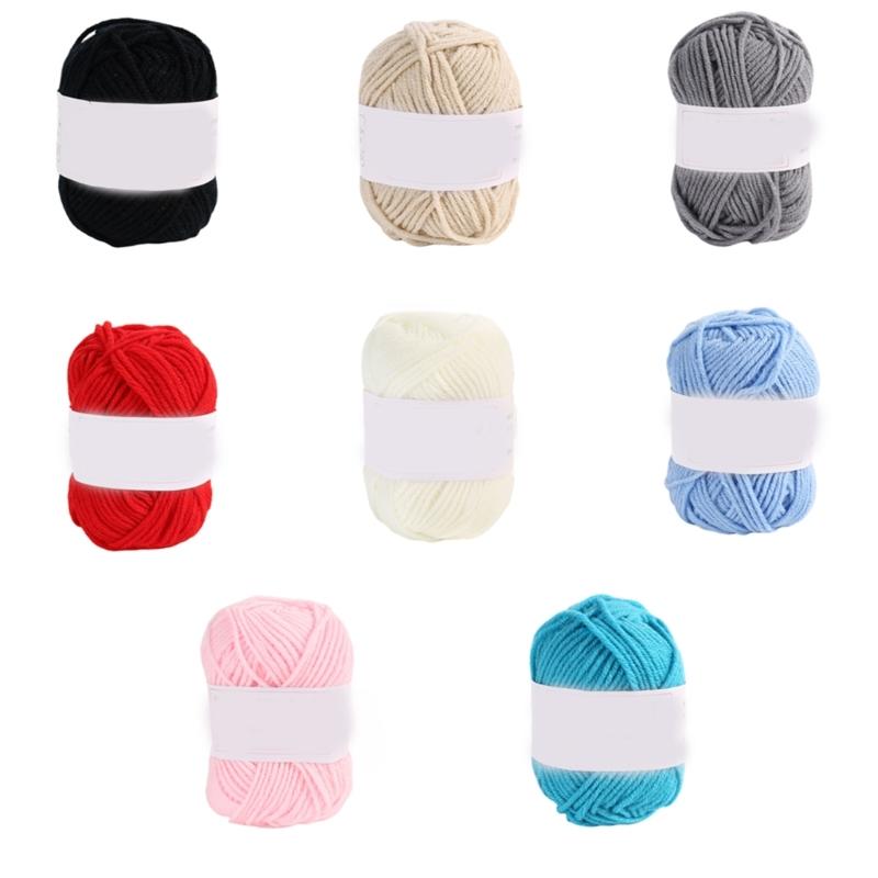 Multicolor Acrylic Crochet Thread 4 Strands Craft Yarn For Handmade Clothing And Home Decoration