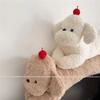 Cute Puppy Cherry Plush Cushion With Soft Cover For Home Decor