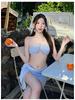 2025 Cute Women's Three-Piece Bikini Set: Sweet Cover-Up & Slimming Beachwear