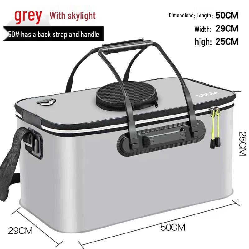 Foldable EVA Fishing Bucket with Fish Protection and Multi-Purpose Design