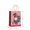 StoBag Christmas Santa Claus Kraft Paper Gift Bags with Handles Holiday Party Favor Bags Reusable Eco Friendly Gift Wrapping Bag