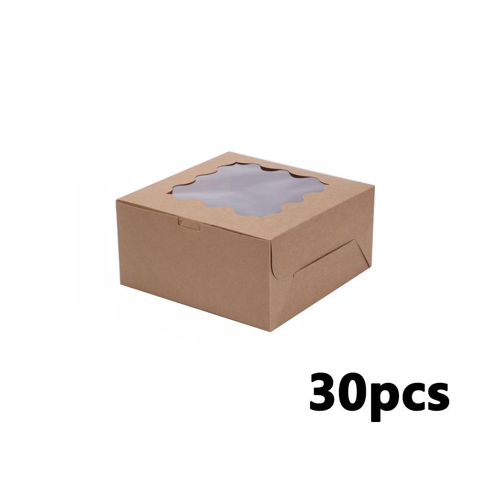 30pcs White Gift Boxes with Window Small Treat Boxes Gift Packing Box for Birthday Party Wedding Valentine's Day New Years Anniversaries Jewelry