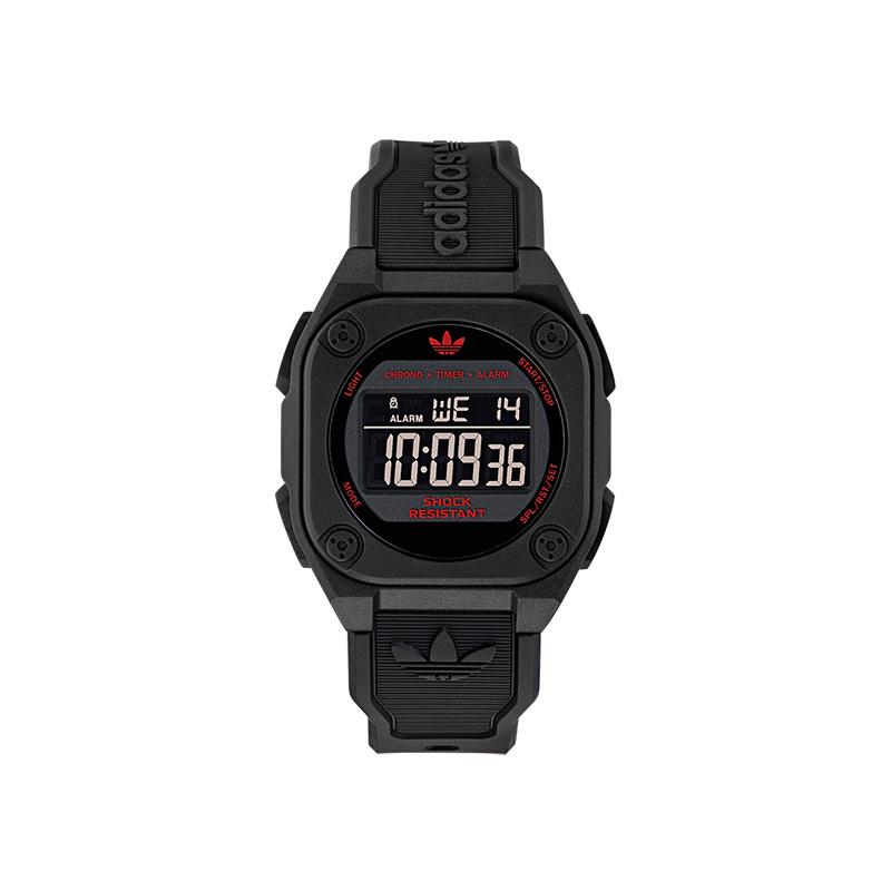 Adidas Originals Watch Electronic Movement Resin Strap Black Dial Unisex Waterproof Sports Watch Couple Unisex watches AOST250292I Black