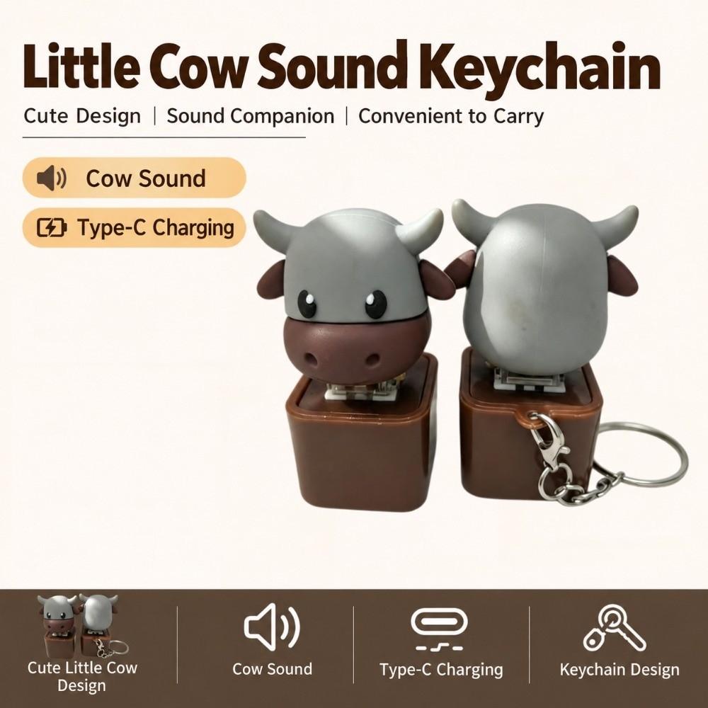 Horse Fidget Button Keychain Cow Finger Button Clicker Keyboard Fidget Toys For Stress Relief