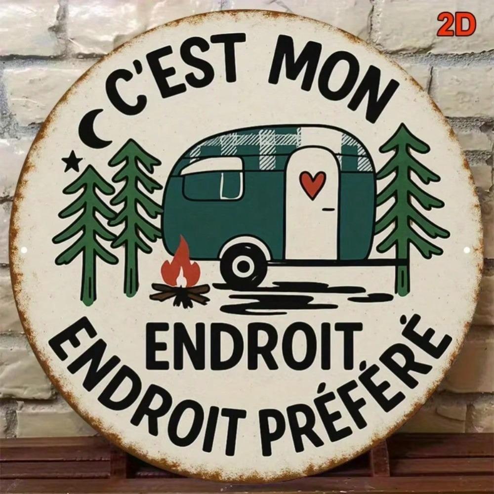 Vintage Rustic Metal Tin Sign Camping Cabin Decor Wall Art Home Decor