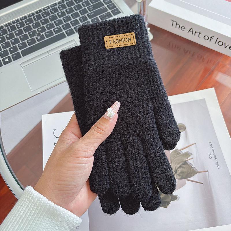 Melaude Winterhandschuhe mit Fleecefutter - Dick, warm, Touchscreen-kompatibel zum Fahren und Reiten