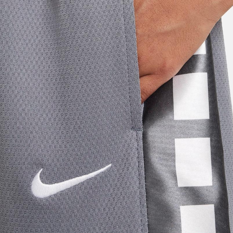 Nike Dri-FIT Elite 23 Color Block Logo Embroidered Elastic Waist Basketball Shorts Kids Shorts Smoke-Gray FD4004-084