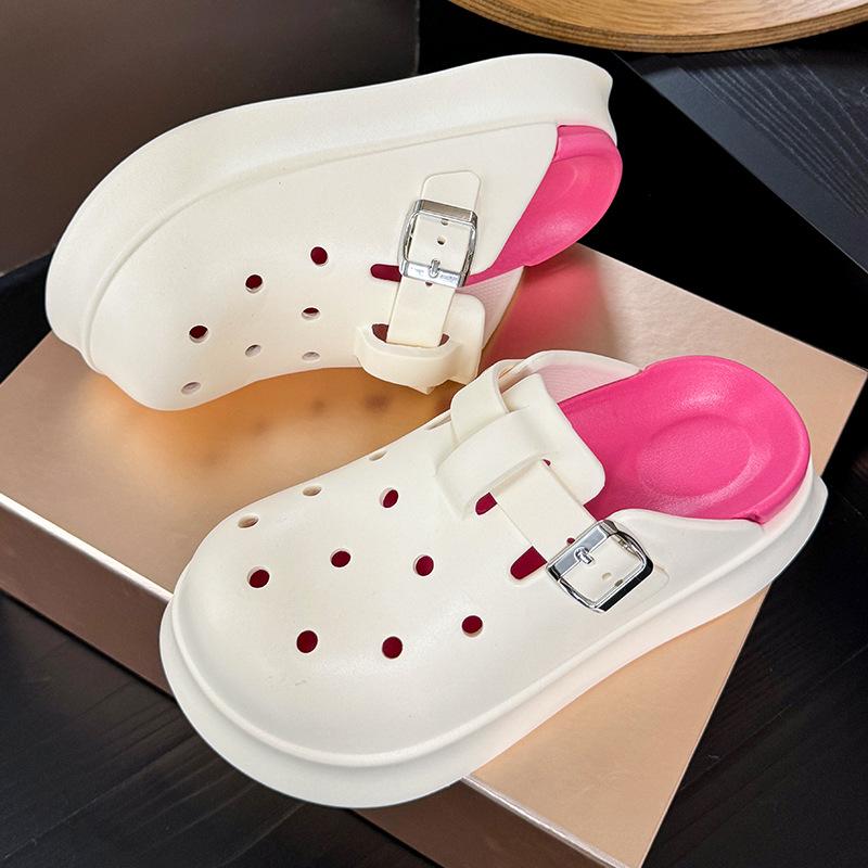 2026 Women's Summer EVA Closed-Toe Half-Slippers - Non-Smelly, Versatile, Fashionable Outdoor Footwear